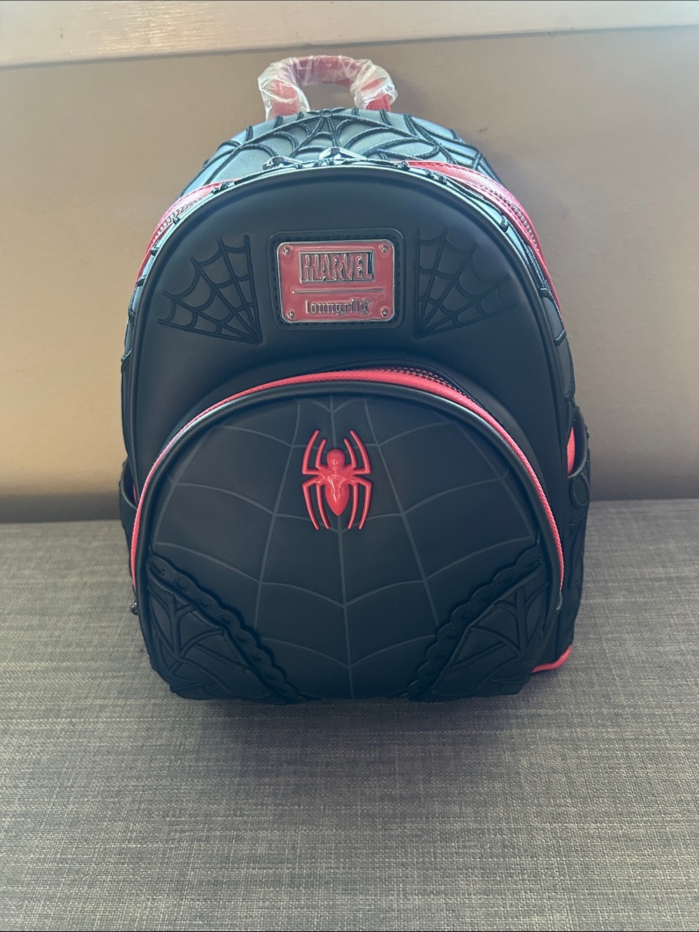 Loungefly Marvel Black and Red Spider-Man Mini Backpack
